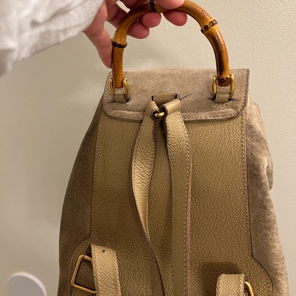 Gucci bamboo camel suede mini backpack 🎒 🥰🌹❤️🤗 - Picture 4 of 16